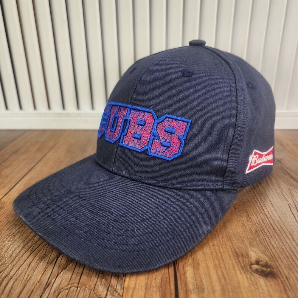 Chicago Cubs Melonwear Budweiser Promo "No Pattern Cubs" Strapback Hat Cap Blue